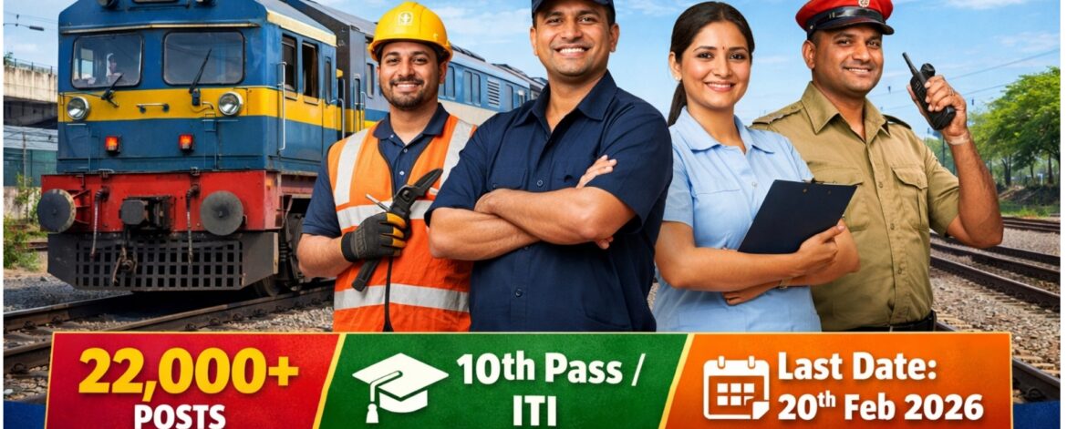 RRB Group D Bharti 2026 apply online – 10th pass aur ITI candidates ke liye 22000+ railway vacancies
