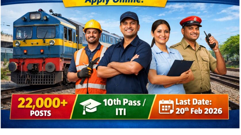 RRB Group D Bharti 2026 apply online – 10th pass aur ITI candidates ke liye 22000+ railway vacancies