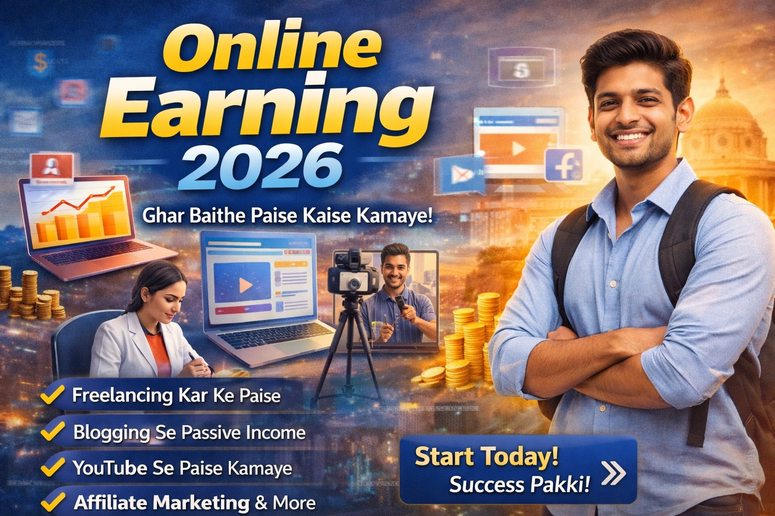Online Earning 2026 Ghar Baithe Paise Kamaye Guide