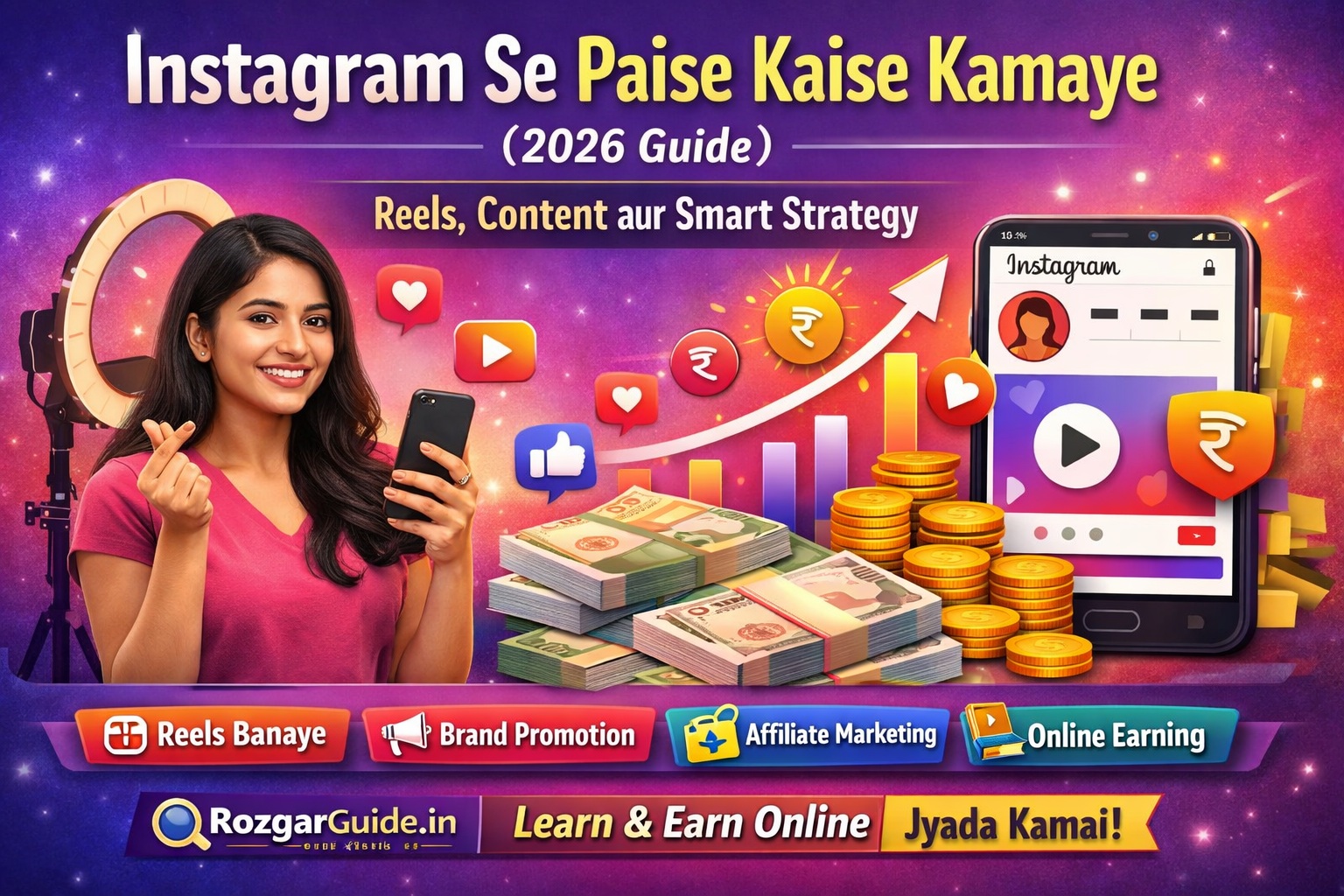 Instagram se paise kaise kamaye reels aur online earning guide 2026