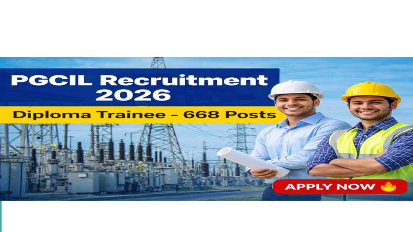 PGCIL भर्ती 2026 डिप्लोमा ट्रेनी 668 पद पावर ग्रिड इंजीनियर जॉब अप्लाई नाउ इमेज