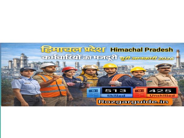 Himachal Pradesh Worker Salary 2026 company sector minimum wages ₹425 ₹513 feature image with factory workers