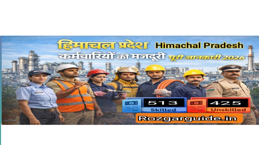 Himachal Pradesh Worker Salary 2026 company sector minimum wages ₹425 ₹513 feature image with factory workers